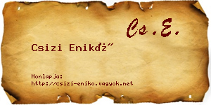 Csizi Enikő névjegykártya